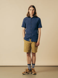 A model wearing a spring/summer outfit from Scottish designer KESTIN.