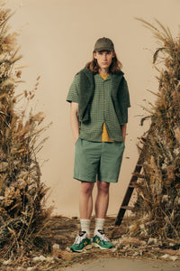 A model wearing a spring outfit, designed by Scottish menswear brand KESTIN.