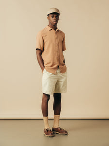 A model wearing a casual spring outfit from menswear designer KESTIN.