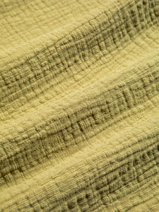 A close-up of a loose, casual cotton weave, used for SS24 KESTIN.