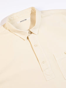 A close-up of the neck and collar of the KESTIN Granton Shirt.