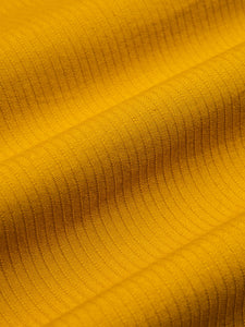 A tonal, textured fabric in yellow, used to make the KESTIN Granton Shirt.
