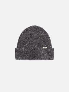 A men's lambswool beanie, made in Scotland by menswear designer KESTIN, in grey.