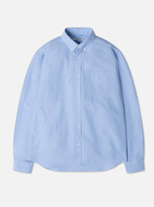 A classic Pale Blue Oxford Shirt by British designer menswear brand KESTIN, made from 100% organic cotton.
