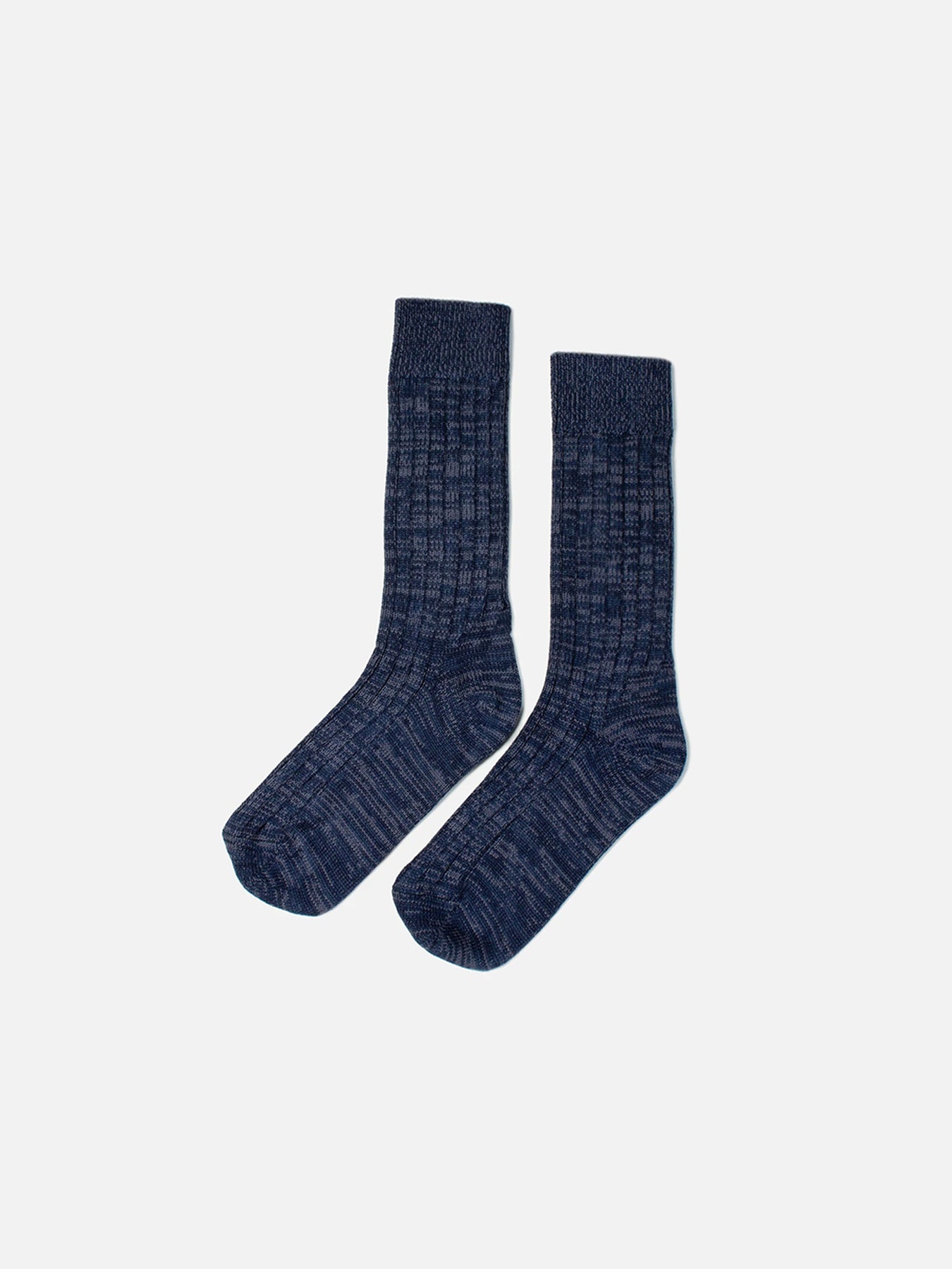 Hawick Cotton Socks in Navy Marl