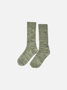Hawick Cotton Socks in Khaki Marl