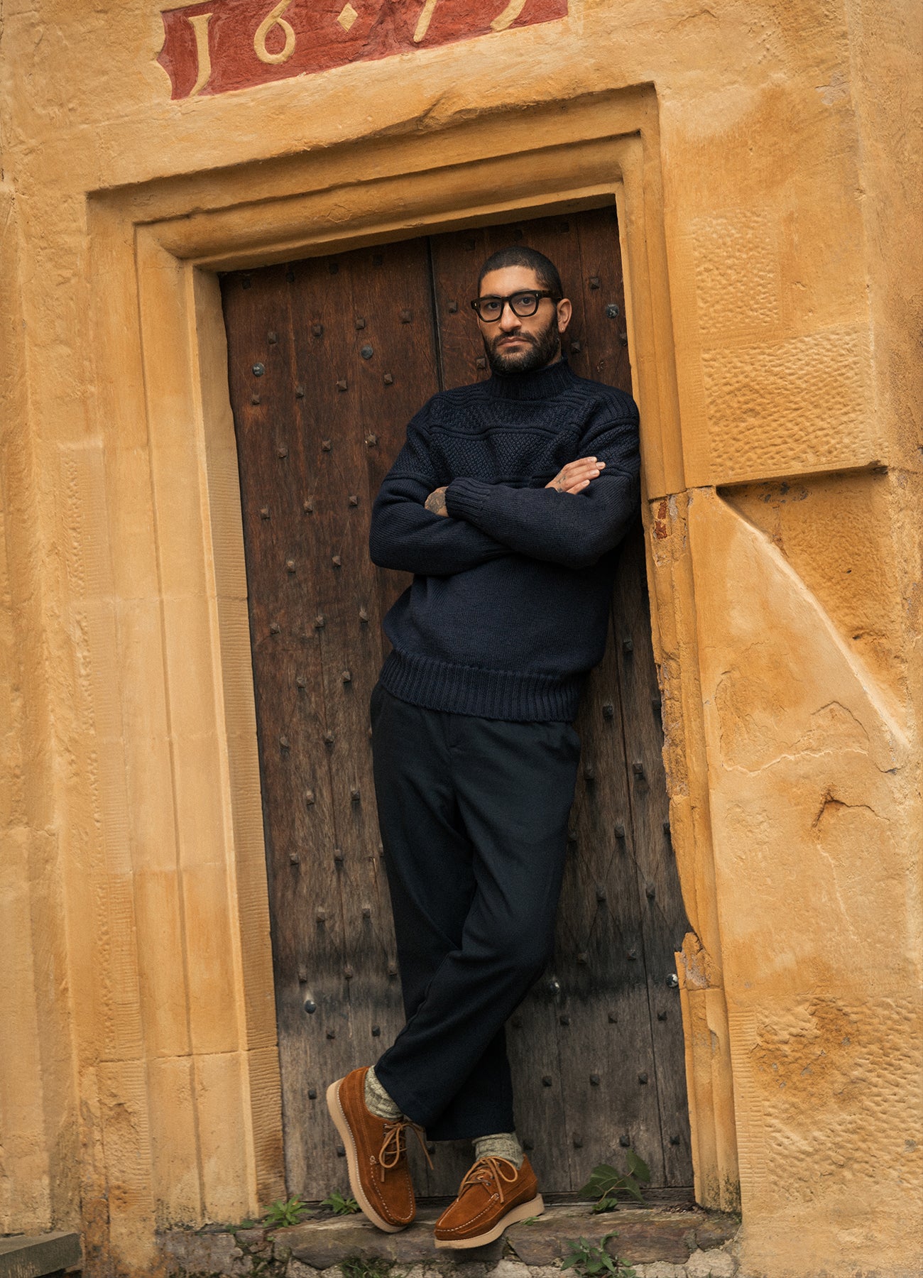 Fife Gansey Knit in Navy (Kestin Exclusive)