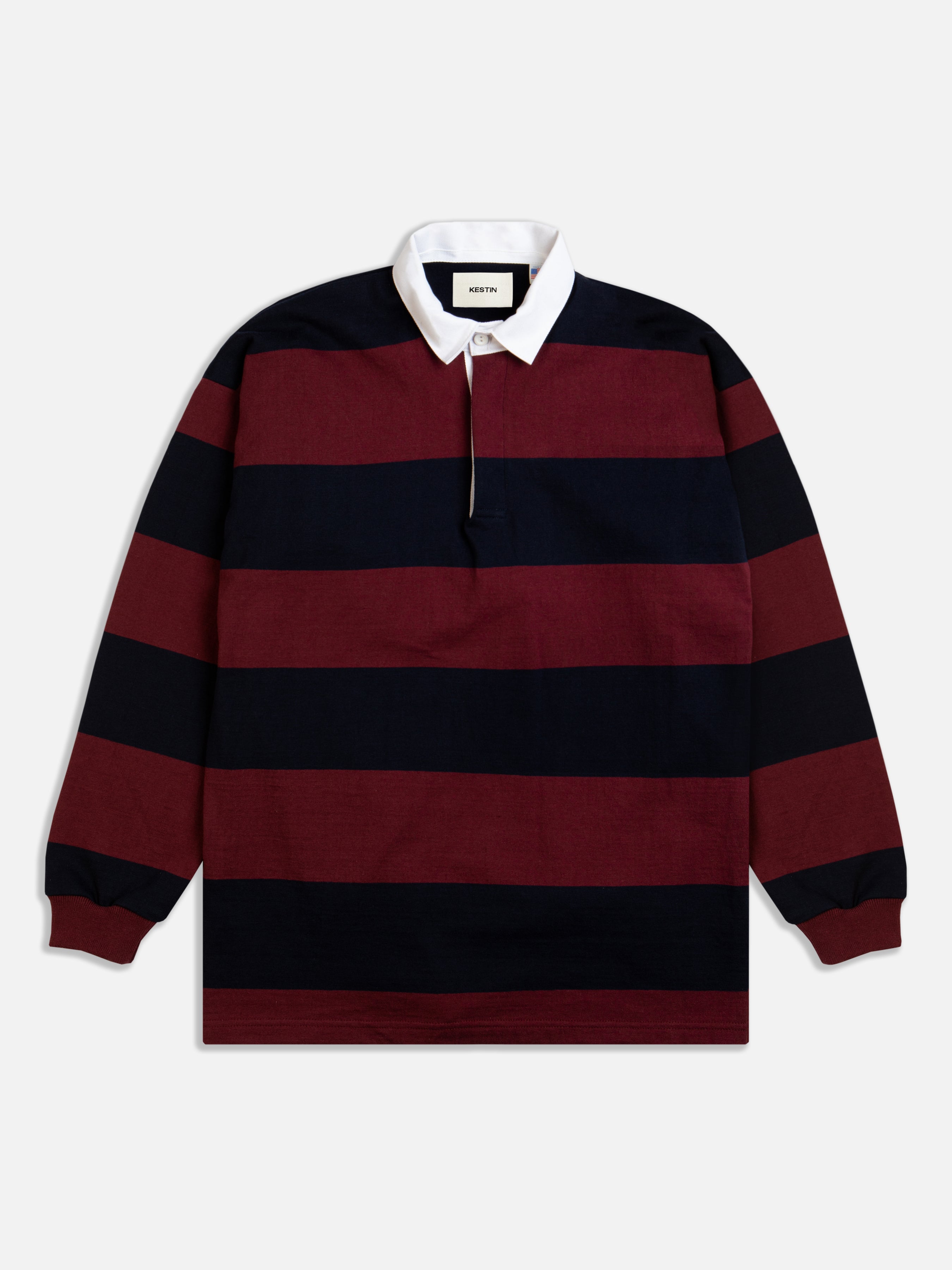 Selkirk Classic Rugby in Burgundy / Navy Stripe